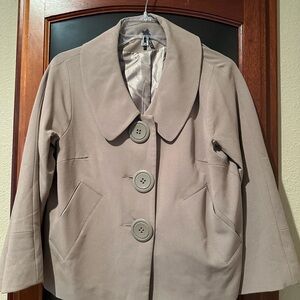 Lapis Women's Beige Pea Coat